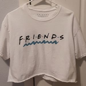FRIENDS TV SHOW white cropped t-shirt